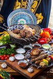 Set różni kebabs Obrazy Stock Set różni kebabs Obrazy Stock
