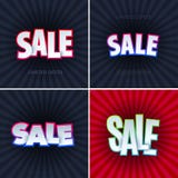 Set of sale banner template design. Special offer, colourful letters for shopping, mall, trade, retail. Royalty Free Stock Photo Set of sale banner template design. Special offer, colourful letters for shopping, mall, trade, retail. Royalty Free Stock Photo