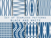 Set seamless patterns. The pattern of the lines. The pattern for wallpaper, tiles, fabrics, backgrounds. Stock Photo Set seamless patterns. The pattern of the lines. The pattern for wallpaper, tiles, fabrics, backgrounds. Stock Photo