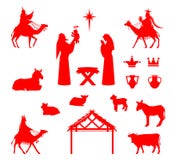 Scene of baby Jesus in the manger. royalty free illustration Scene of baby Jesus in the manger. royalty free illustration