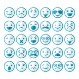 Set of smileys in different emotions and moods Royalty Free Stock Images Set of smileys in different emotions and moods Royalty Free Stock Images