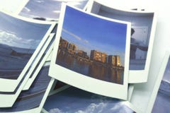 Instant photographs Polaroid type stock image Instant photographs Polaroid type stock image