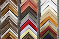 Set of solid wood photo picture frames corners samples stock photography Set of solid wood photo picture frames corners samples stock photography