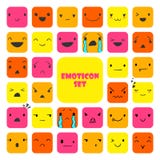 Set Square Emoticons 3 vector illustration Set Square Emoticons 3 vector illustration