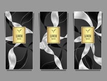 Set Template for package from Luxury background made by foil in black gold silver Vector Illustration Set Template for package from Luxury background made by foil in black gold silver Vector Illustration