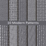 Set of ten modern patterns stock illustration Set of ten modern patterns stock illustration