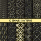 Set of ten seamless patterns. stock illustration Set of ten seamless patterns. stock illustration