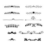 Set of text dividers. Calligraphic, graphic design elements-04 vector illustration Set of text dividers. Calligraphic, graphic design elements-04 vector illustration