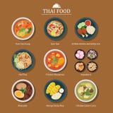 set thai för mat vektor illustrationer set thai för mat vektor illustrationer