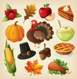 Set for thanksgiving day stock illustration Set for thanksgiving day stock illustration