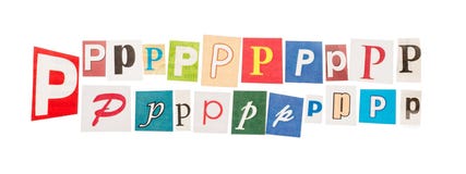 Set The Letter P Cut Out Of Newspapers Royalty Free Stock Photo Set The Letter P Cut Out Of Newspapers Royalty Free Stock Photo