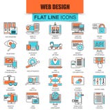 Set of thin line icons web design and development Stock Illustration Set of thin line icons web design and development Stock Illustration