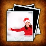 Set of three photo frames with christmas images