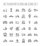 Set of transportation icons in modern thin line style. stock illustration Set of transportation icons in modern thin line style. stock illustration