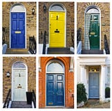 Large wooden garage doors