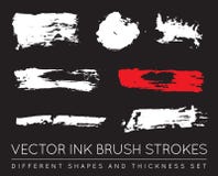 Set of Vector Black Pen Ink Brush Strokes. Grunge Ink Brush Stroke. Dirty Brush Stroke. vector illustration Set of Vector Black Pen Ink Brush Strokes. Grunge Ink Brush Stroke. Dirty Brush Stroke. vector illustration