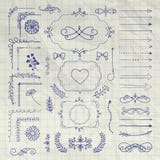 Set of Vector Decorative Hand Drawn Design Elements Royalty Free Stock Image Set of Vector Decorative Hand Drawn Design Elements Royalty Free Stock Image