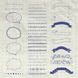 Set of Vector Decorative Hand Drawn Design Elements Royalty Free Stock Photography Set of Vector Decorative Hand Drawn Design Elements Royalty Free Stock Photography