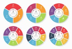 Set of vector infographic circle templates Stock Photography Set of vector infographic circle templates Stock Photography