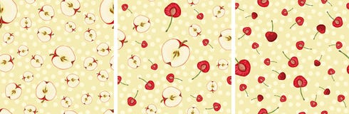 Vector seamless pattern with fruit slices. stock illustration Vector seamless pattern with fruit slices. stock illustration