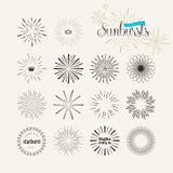 Set of vintage style sunburst elements for graphic and web design stock illustration Set of vintage style sunburst elements for graphic and web design stock illustration