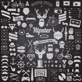 Set of vintage styled design hipster icons. Vector signs and symbols templates