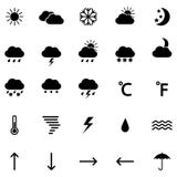 Set of weather icons, illustration. Collection of weather icons, illustration stock illustration Set of weather icons, illustration. Collection of weather icons, illustration stock illustration