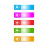 Set of web buttons with arrows, colorful long round buttons vector illustration Set of web buttons with arrows, colorful long round buttons vector illustration