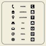 Set of web icons for Business cards, finance and communication Royalty Free Stock Images Set of web icons for Business cards, finance and communication Royalty Free Stock Images
