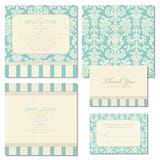 Set of wedding invitations with vintage background vector illustration Set of wedding invitations with vintage background vector illustration