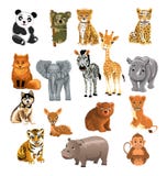 Set of wild animals vector illustration Set of wild animals vector illustration