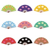 Set With Fans Royalty Free Stock Photos