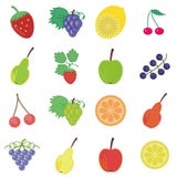 Set With Fruits And Berries Royalty Free Stock Photo Set With Fruits And Berries Royalty Free Stock Photo