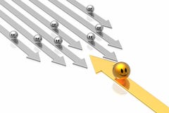 Seta do sucesso com liderança Seta do sucesso com liderança