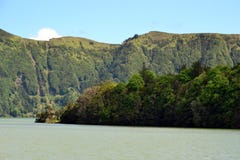 Sete Cidades lagoon, Sao Miguel, Azores, Portugal royalty free stock photo Sete Cidades lagoon, Sao Miguel, Azores, Portugal royalty free stock photo