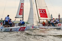 Settimana baltica dell'yacht Classe J70 dell'yacht dei concorsi fotografia stock Settimana baltica dell'yacht Classe J70 dell'yacht dei concorsi fotografia stock
