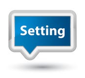 Setting prime blue banner button Stock Images Setting prime blue banner button Stock Images