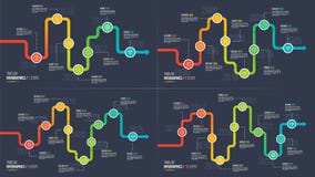 Seven-ten fa un passo grafici infographic della pietra miliare o di cronologia illustrazione di stock Seven-ten fa un passo grafici infographic della pietra miliare o di cronologia illustrazione di stock