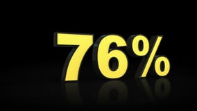Seventy-six 76 % percent 3D rendering. Seventy-six 76 percent caption 3D rendering stock illustration Seventy-six 76 % percent 3D rendering. Seventy-six 76 percent caption 3D rendering stock illustration