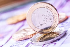 Several 500 euro banknotes and coins are adjacent. Symbolic photo for wealt. royalty free stock photos Several 500 euro banknotes and coins are adjacent. Symbolic photo for wealt. royalty free stock photos