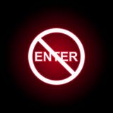 Severo fornisca l'icona nello stile al neon rosso Pu? essere usato per il web, il logo, il app mobile, UI, UX illustrazione vettoriale Severo fornisca l'icona nello stile al neon rosso Pu? essere usato per il web, il logo, il app mobile, UI, UX illustrazione vettoriale