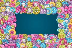 Sewing buttons handmade craft concept. 3d cartoon doodle background design. vector illustration Sewing buttons handmade craft concept. 3d cartoon doodle background design. vector illustration
