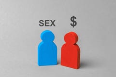 Sex for money, prostitution, intimate services. man wants sex and woman with dollar sign stock image Sex for money, prostitution, intimate services. man wants sex and woman with dollar sign stock image