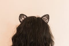 woman with cat Ears. stock images woman with cat Ears. stock images
