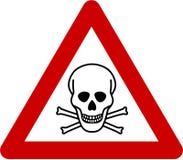 Señal de peligro con peligro mortal Imagen de archivo libre de regalías Señal de peligro con peligro mortal Imagen de archivo libre de regalías