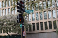 Señal de tráfico para Virginia Ave En Washington DC foto de archivo Señal de tráfico para Virginia Ave En Washington DC foto de archivo