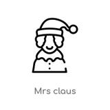 señora Claus vector icon del esquema l?nea simple negra aislada ejemplo del elemento del concepto de la Navidad r stock de ilustración señora Claus vector icon del esquema l?nea simple negra aislada ejemplo del elemento del concepto de la Navidad r stock de ilustración