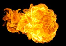Sfera di fuoco di volo fotografia stock Sfera di fuoco di volo fotografia stock