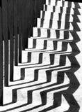 Shades geometrical shapes on stairs.