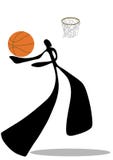 Shadow Man Basketball Royalty Free Stock Images